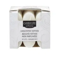 Candle-Lite - Unscented Votive Candles, 6 Each