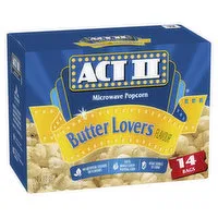 ACT II - Microwave Popcorn Butter Lovers Flavour, 14 Each