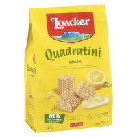 Loacker - Wafers Cookies, Quadratini Lemon, 250 Gram