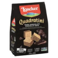 Loacker - Wafers Cookies, Quadratini Dark Chocolate, 250 Gram