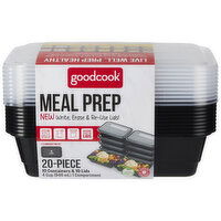 goodcook - Meal Prep 1 Compartment Rectangular 4 Cup containers., 10 Each