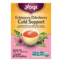 Yogi Tea - Tea Cold Support Echinacea Elderberry, 16 Each