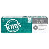 Tom's - Toothpaste - Luminous White Clean Mint, 85 Millilitre