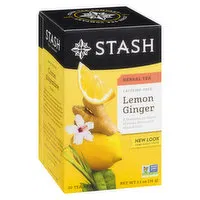 Stash - Herbal Tea - Lemon Ginger, 20 Each