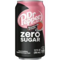 Dr Pepper - Strawberry and Cream Zero Sugar, 355 Millilitre