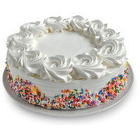 Quality Foods - Dessert Cake - White Double Layer 7" 800g, 1 Each