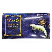 Won Q - Frozen Raw White Shrimp, Head On, 4 Pound