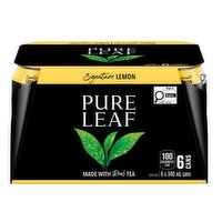 Lipton - Pure Leaf Signature Iced Tea, Lemon - 340mL Cans, 6 Each