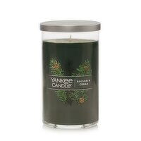 Yankee - Candle Pillar Balsam & Cedar, 14 Ounce