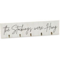 Wall Hook Sign - The Stockings Were Hung, 32 Inch, 1 Each