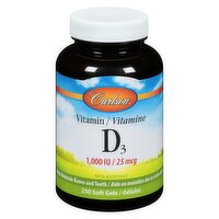 Carlson - Vitamin D3 1000IU, 1 Each