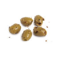 Olives - Pitted Mt Athos Green with Sicilian Herbs, 100 Gram