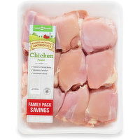 Save-On-Foods - Chicken Thighs Boneless Skinless, Raised Without Antibiotics, Family Pack, 950 Gram