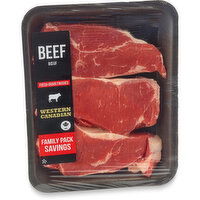 Western Canadian - Striploin Beef Grilling Steak, Family Pack