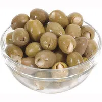 Olives - Green Pitted, Stuffed w/Garlic, 100 Gram