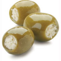 Olives - Green, Pitted, Stuffed With Feta, 100 Gram