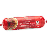 Western Family - Hot Italian-Style Pork Sausage, 375 Gram