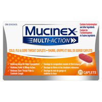 Mucinex - Multi-Action Cold & Flu Caplets, 20 Each