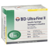 BD - Ultra Fine ll Insulin Syringe Short, 100 Each