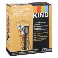 Kind - Trail Mix Bars - Almond Caramel & Sea Salt Bars, 12 Each