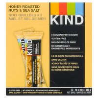 Kind - Bar Honey Roasted Nuts & Sea Salt, 12 Each