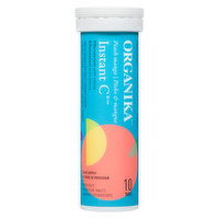 Organika - Instant C Effervescent Peach Mango, 10 Each