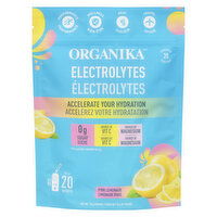 Organika - Electrolytes Powder Sachets,  Pink Lemonade, 20 Each