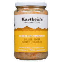 Kartheins - Sauerkraut Carrot Ginger Organic, 750 Millilitre