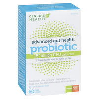 GENUINE HEALTH - Advance Gut Health Probiotic, 15 billion CFU Capsules