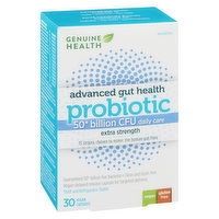 GENUINE HEALTH - Advanced Gut Health Probiotics - 50 Billion CFU Capsules, Extra Strength