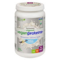 GENUINE HEALTH - Fermented Organic Vegan Proteins+ Powder, Vanilla, 600 Gram