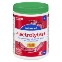 GENUINE HEALTH - Enhanced Electrolytes+ Mix Powder, Raspberry Lemonade, 100 Gram