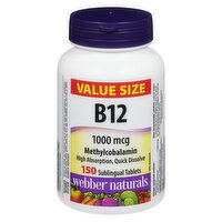 Webber Naturals - B12 Methylcobalamin 1000 mcg, Value Size, 150 Each
