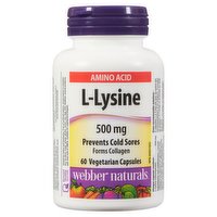 Webber naturals - L-Lysine Capsules 500 mg, 60 Each