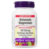Webber Naturals - Melatonin Magnesium Maximum Strength 10/150 mg, 60 Each
