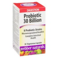 Webber Naturals - Probiotic 30 Billion - 8 Probiotic Strains, 30 Each