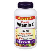 Webber Naturals - Vitamin C 500mg Orange Chewable Tablets