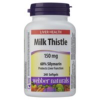 Webber Naturals - Liver Health Milk Thistle 150 mg, 60% Silymarin, Softgels, 240 Each