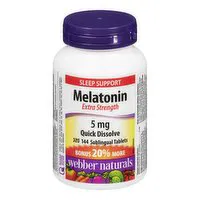 Webber naturals - Melatonin Ext Strength 5mg, 144 Each