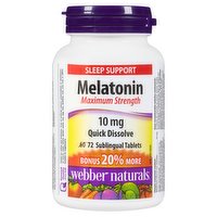 Webber naturals - Melatonin Maximum Strength, 72 Each