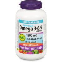 Webber naturals - Omega 3-6-9 EPA/DHA 1200mg