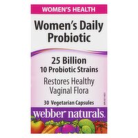 Webber Naturals - Women's Daily Probiotic 25 Billion, Vegetarian Capsules, 30 Each