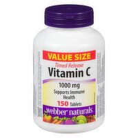 Webber Naturals - Timed Release Vitamin C 1000mg, Value Size, 150 Each