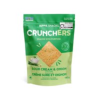 HIPPIE SNACKS - Sour Cream & Onion Crunchers, 110 Gram