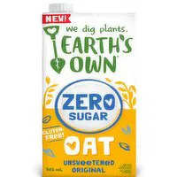 EARTH'S OWN - Zero Sugar Unsweetened Original Oat Milk, 946 Millilitre