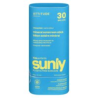 ATTITUDE - Sunly Kids Sunscreen Stick SPF30 Unscented, 60 Gram