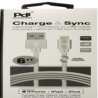 Pdi - Lightning Connector to USB Cable, Silver, 1 Each