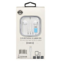 Pdi - Earbuds, White Lightning. Stereo Dynamic Bass, 1 Each