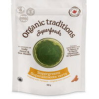 Organic Traditions - Supergreens Turmeric Probiotics, 100 Gram