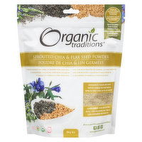 Organic Traditions - Sprouted Chia & Flax Seed Powder, 454 Gram